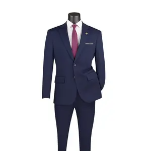 Navy Slim Fit Stretch 2-Piece Suit