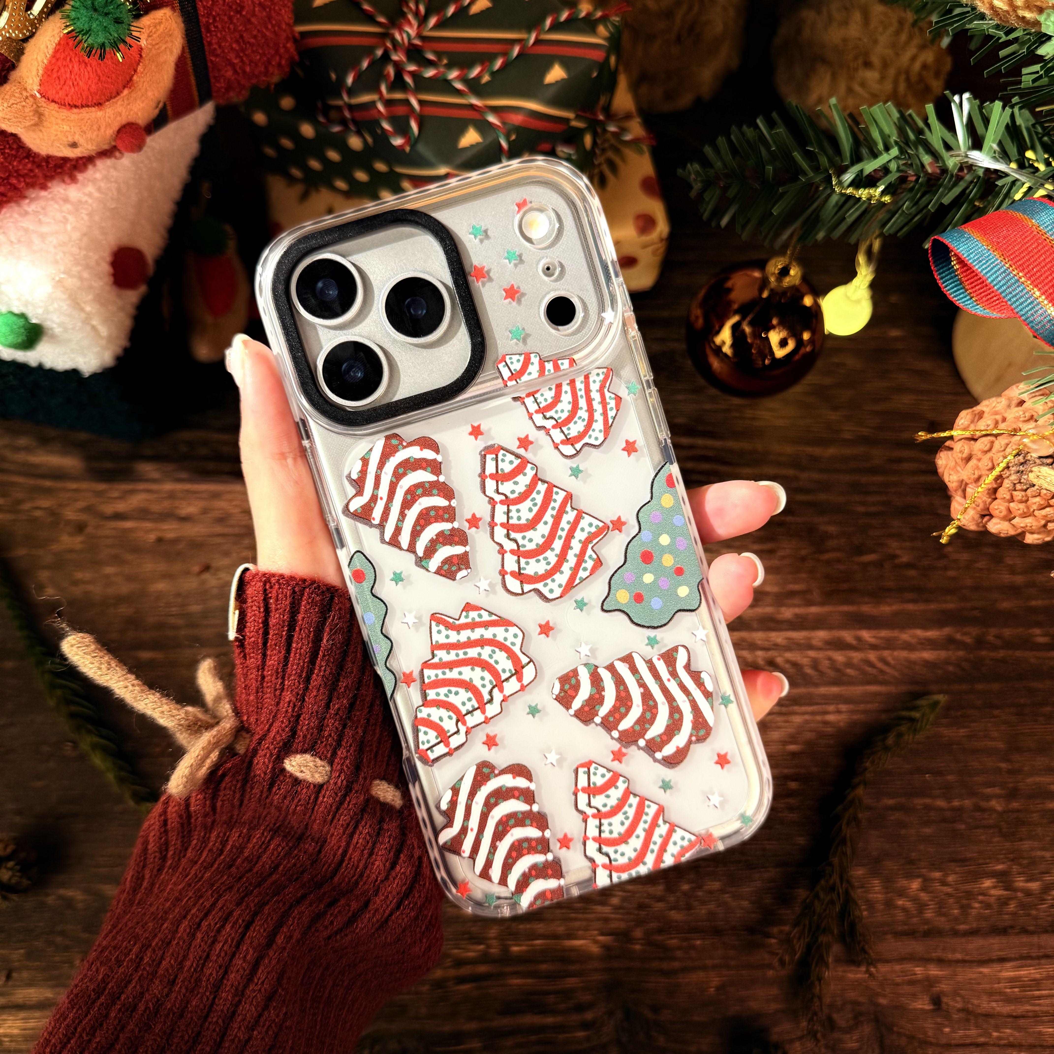 Christmas Tree Phone Case for iPhone 17Pro Max Air 16 15Plus 14 13 12 11, Two-color TPU, Shockproof Drop, Protection Durable, Christmas Gifts for Girls.JL28