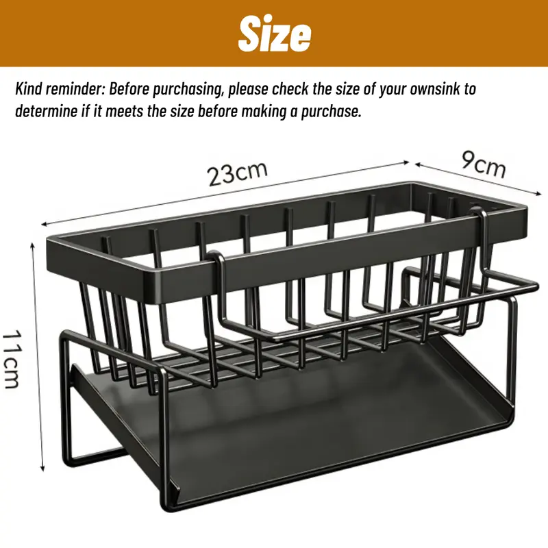Kitchen Sink Corner Sponge Drain Rack Sink Caddy ultitunctional Durable Cleaning Tool Organizer Storage RackDish Soap Dishdoth Brushes Holder for Kitchen & Bathroom Kitchen Sink Corner Sponge Drain Rack Sink Caddy ultitunctional Durable Cleaning Tool Organizer Storage RackDish Soap Dishdoth Brushes Holder for Kitchen & Bathroom
