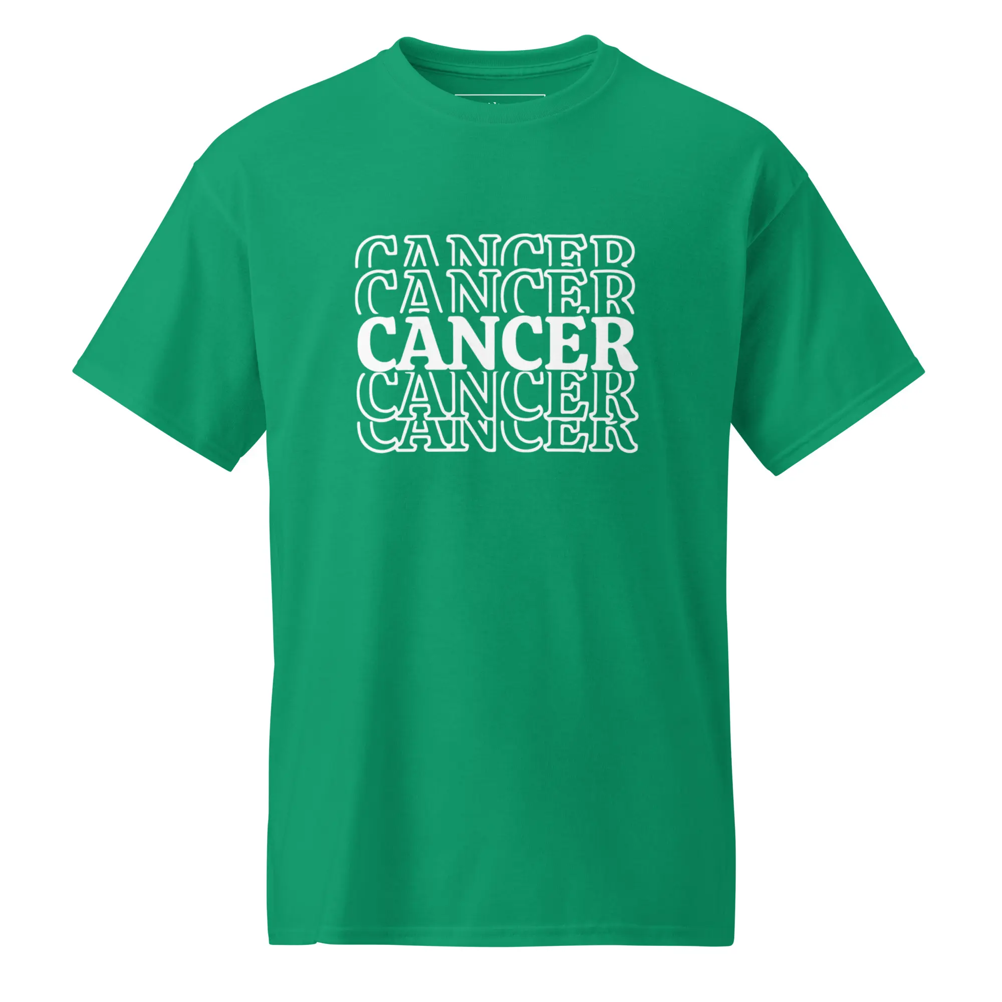 Cancer Stacked Sign Cotton T-Shirt (W) Classic Fabric DryBlend Moisture Management Modern Fit Men Women Unisex