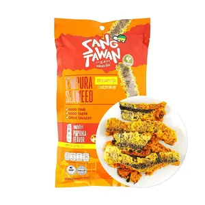 SANGTAWAN Thai Roasted Seaweed Snacks - Red Chili Tempura Flavor, Crispy Nori, 20g