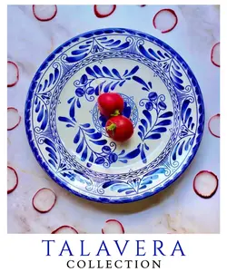 Mexican Porcelain 20-Piece Talavera Tableware Set