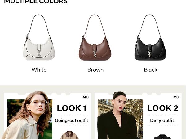 CLUCI HolidayHaul Fall Shoulder Bag for Women, Soft Vegan Leather Small Purses with Adjustable Strap, Stylish Hobo Handbags