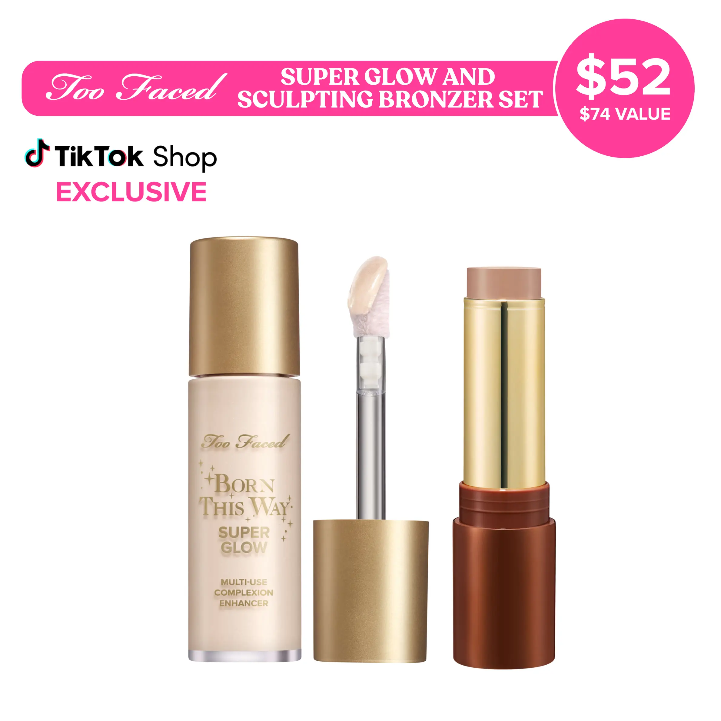 Too Faced Super Glow and Sculpting Bronzer Set