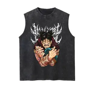 Jujutsu Kaisen Anime Vintage Tank 90s Graphic Sleeveless Tank Tops Men Vest Streetwear Outfits Men Vacation Outfits Sleeveless Shirt