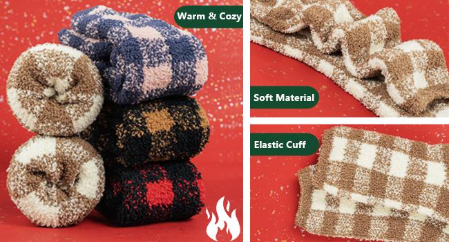 BomKinta Fuzzy Socks Women - Winter House Slipper Sock - Cozy Thick Warm Sleeping Socks Size 5-10 BomKinta Fuzzy Socks Women - Winter House Slipper Sock - Cozy Thick Warm Sleeping Socks Size 5-10