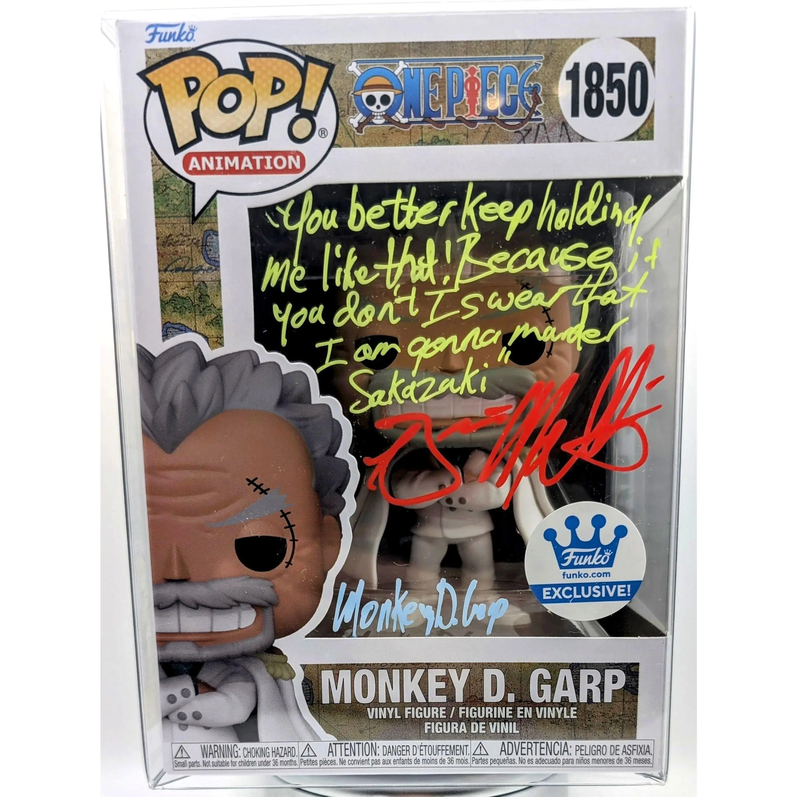 Funko Pop Monkey D. Garp Signed Brian Mathis #1850