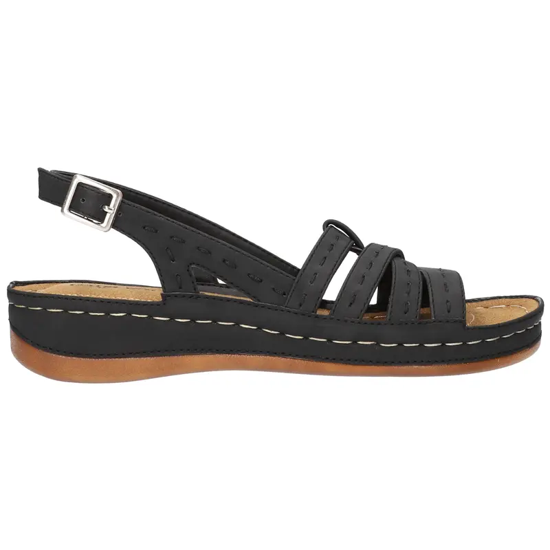 Easy Street Womens Kehlani Slingback  Casual Sandals Casual Low Heel 1-2" - Black