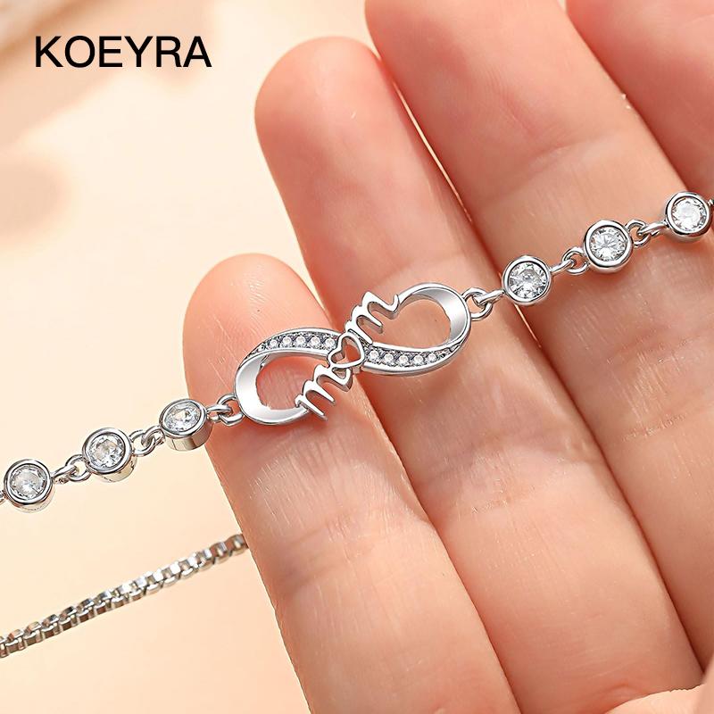 KOEYRA Infinity Love Heart Bracelets for Women Girls Birthday Christmas Valentine's Day Jewelry Gifts for Mom Daughter with Inspirational Message Card