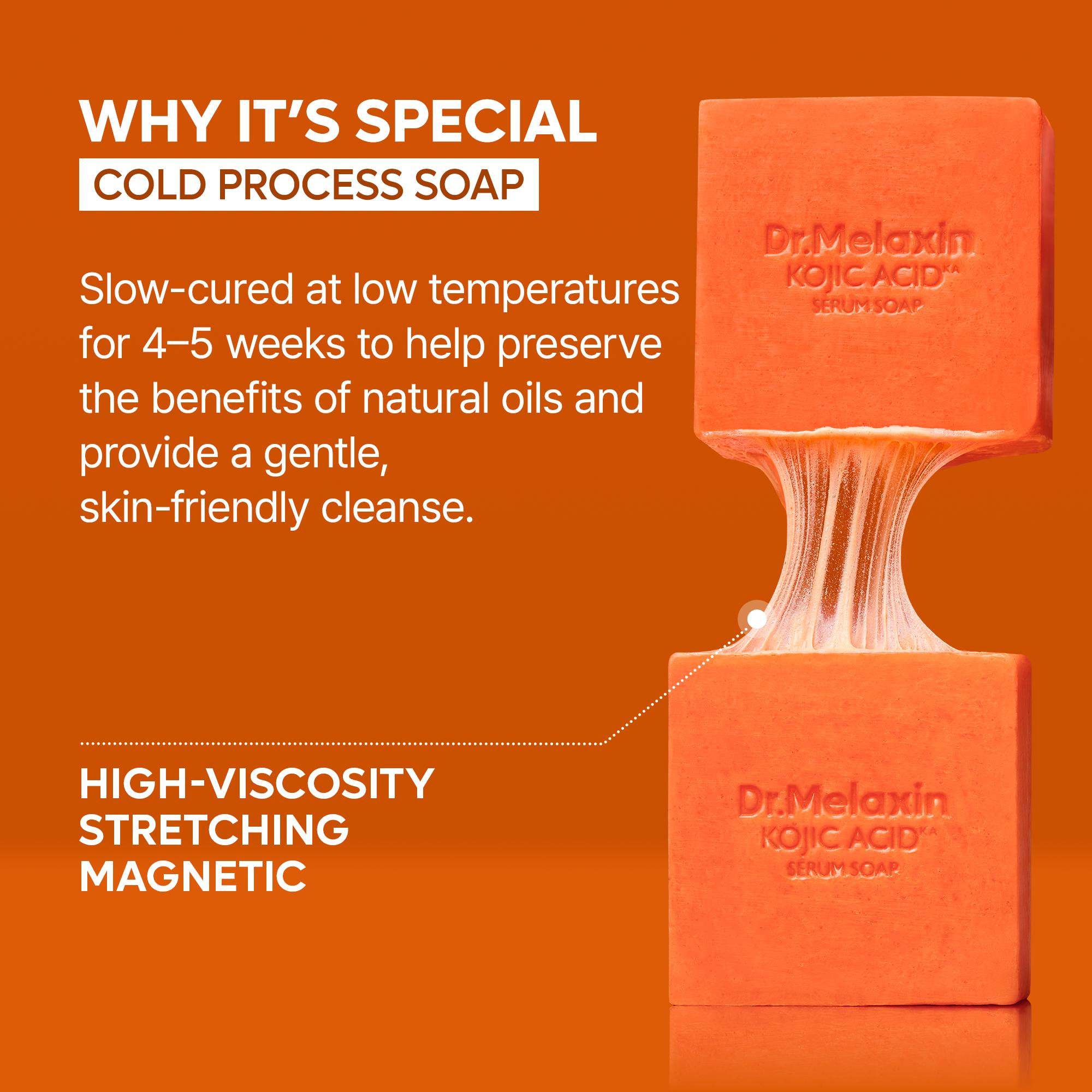 [Dr.Melaxin Official] Kojic Acid Turmeric Serum Soap formulated for Dark Spot Removal, Hyperpigmentation, and Elastic Tone Care Cleanse