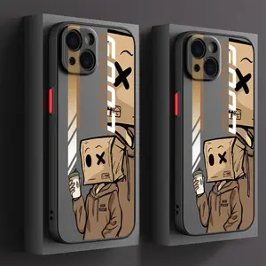 High Quality Matte Protective Cases for iPhone 17 16 15 14 13 12 11 PRO MAX PLUS, AIR and iPhone X XS MAX, Shockproof Cover for 11Pro 12Pro 13Pro with Boy Drinking Milk Tea Design, Perfect Holiday Gift for Friends and Family