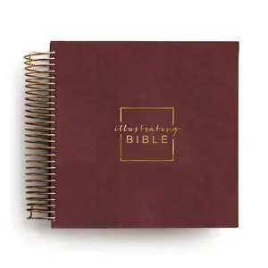 CSB, Spiral-bound Illustrating Bible, Leathersoft Spiral, Cranberry: Draw, Write, and Reflect Your Way Through Scripture