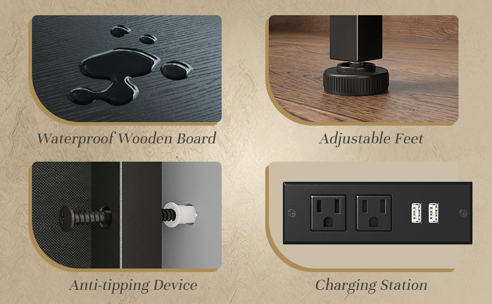 RaybeeFurniture 10 Fabric Drawers Dresser for Bedroom, with Charging Station and LED, Sturdy Bedroom Dresser for Storage, Closet, Hallway RaybeeFurniture 10 Fabric Drawers Dresser for Bedroom, with Charging Station and LED, Sturdy Bedroom Dresser for Storage, Closet, Hallway