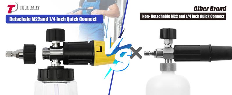 【LIVE ONLY】Tool Daily Pressure Washer Foam Cannon with Dual-Connector Accessory, Power Washer Double Tip Attachment for Soap Cannon, 5 Pressure Washer Sprayer Nozzles, 1/4" Quick Connect, ChristmasGift 【LIVE ONLY】Tool Daily Pressure Washer Foam Cannon with Dual-Connector Accessory, Power Washer Double Tip Attachment for Soap Cannon, 5 Pressure Washer Sprayer Nozzles, 1/4" Quick Connect, ChristmasGift