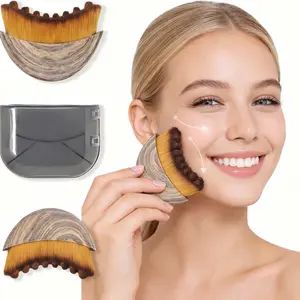 Lymphatic Contour Face Brush, Lymphatic Drainage & Contour Face Massage Brush for Gua Sha, Puffiness Reduction, Glowing Skin, Gentle Daily Facial and Body Massage Tool