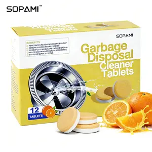 SOPAMI Garbage Disposal Cleaner Tablets Powerfully Cleans Residue & Eliminates Odors for Fresh Kitchen Drains