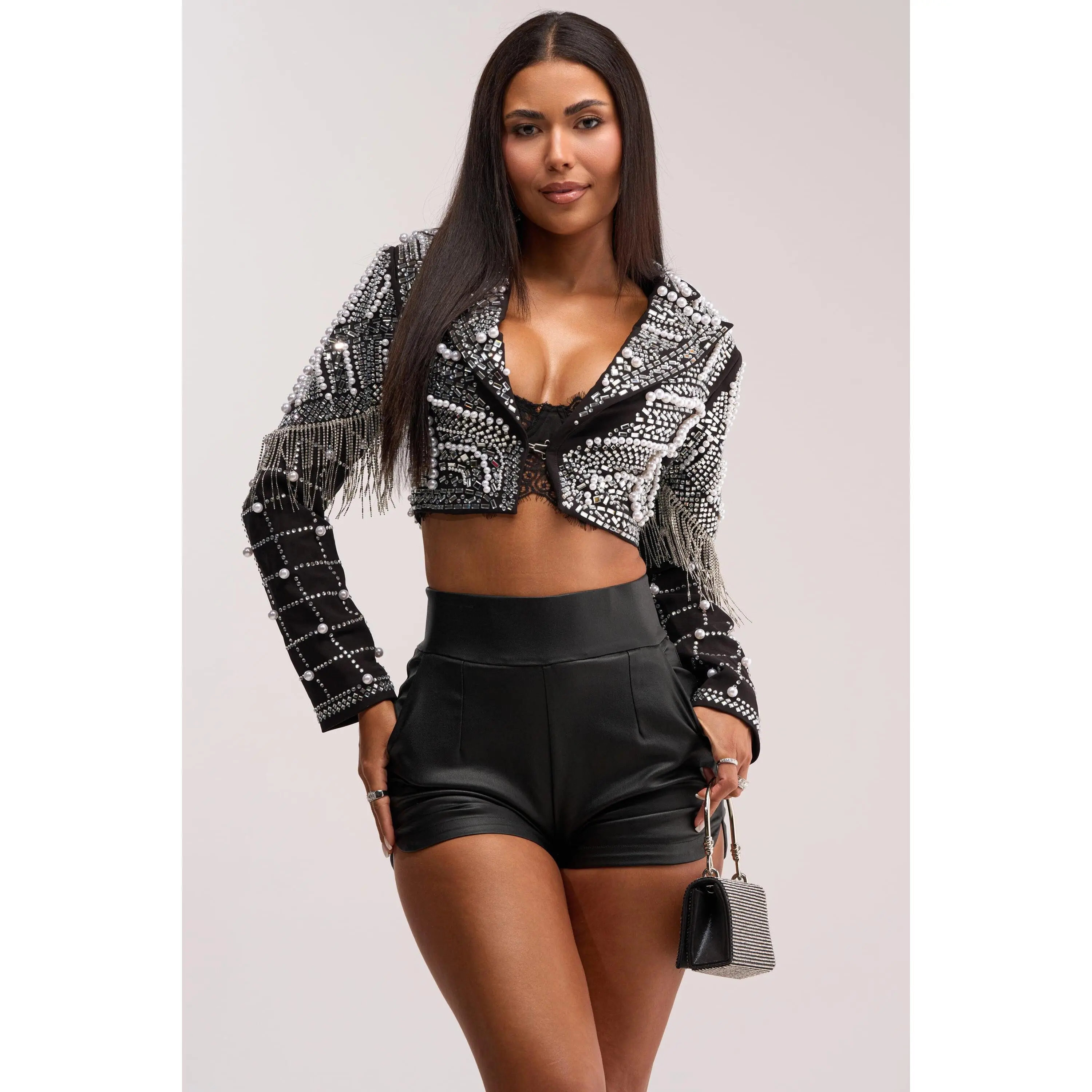 DIRTY MARTINI EMBELLISHED BLAZER