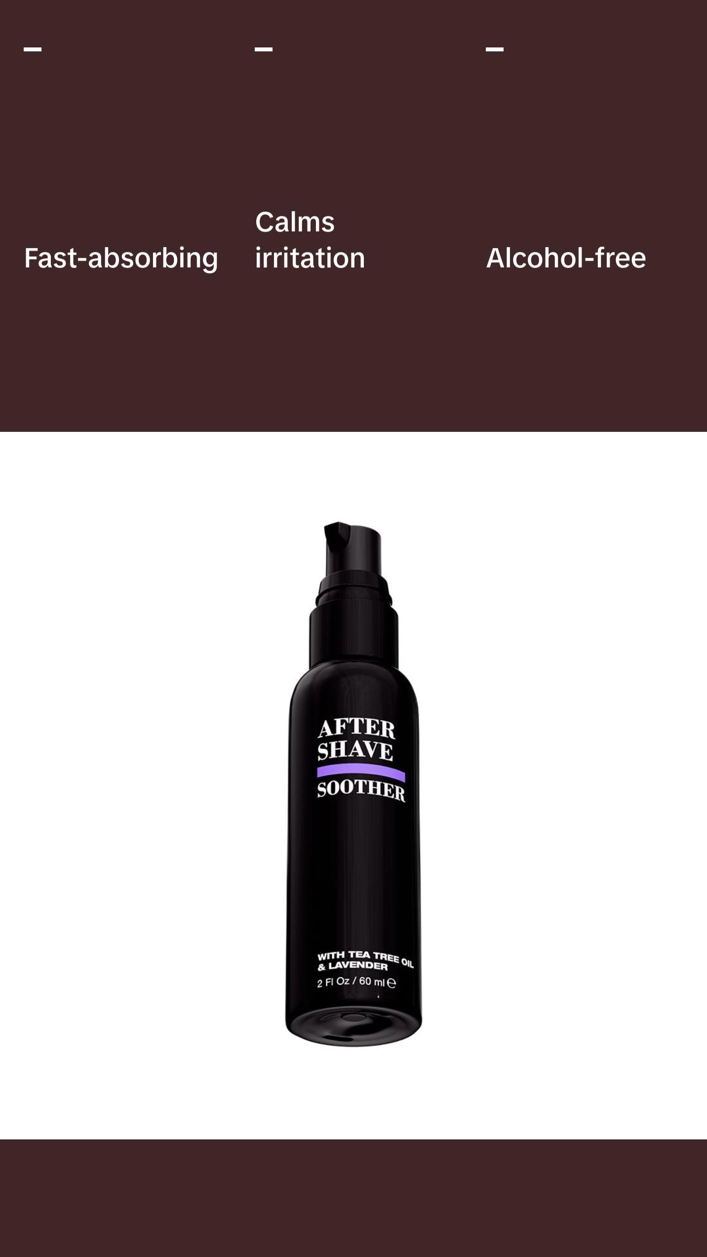 Pacinos After Shave Soother - Post-Shave Gel with Hyaluronic Acid, Oat Extract and Tea Tree Oil for Hydration, Calm and Skin Recovery - Alcohol-Free - 2 fl oz