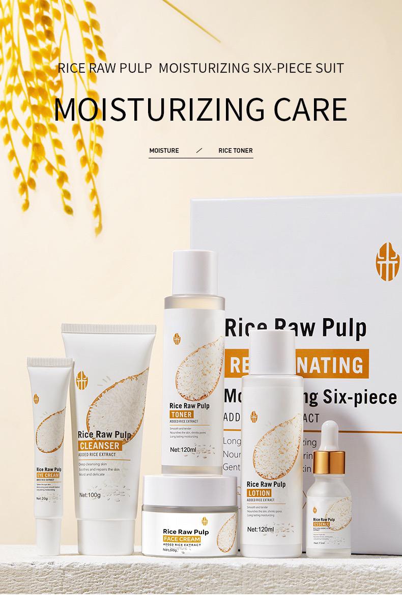 Korean Rice Toner Set with 77.78% Rice Extract & Niacinamide for Hydration & Brightening 6 Best-Selling Products Ideal for Gifts