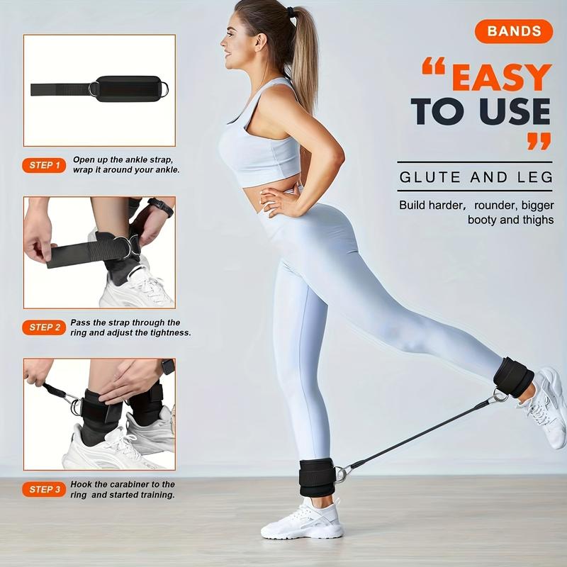 CozyYard Ankle Resistance Bands, Ankle Bands for Working Out with Cuffs, Resistance Bands for Leg Butt Training Workout Equipment for Kickbacks Hip Gluteus Training Exercises, Ankle Strap with Exercise Bands Outdoorfun Fitness