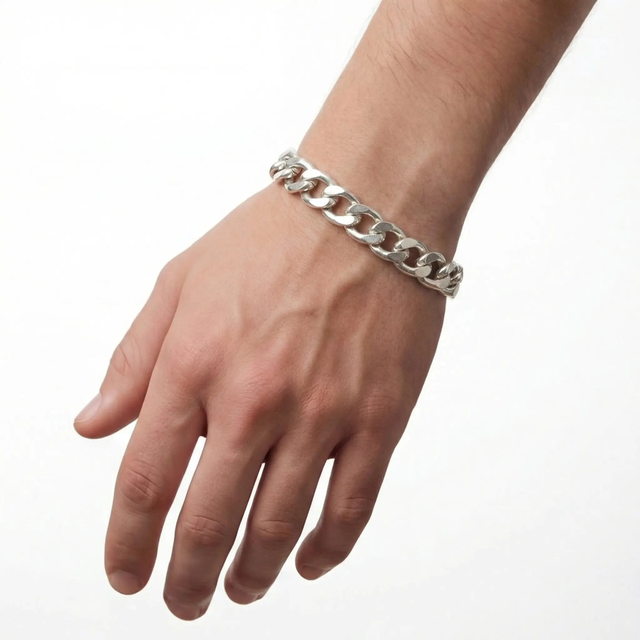 S925 Real Silver Cuban Bracelet Solid Silver 925