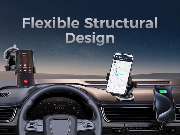 Wireless Car Charger, CHGeek 15W Auto-Clamping Car Mount for Cellphone Charging, Mobile Phone Holder, Smartphone Mount, Tablet Mount, Adjustable Car Charger, Electronic Phone Stand