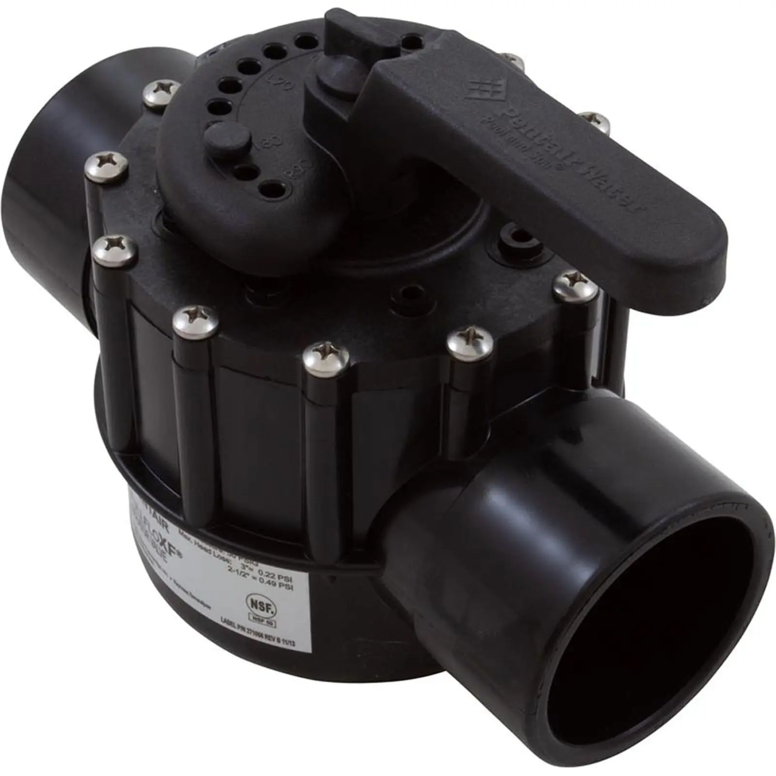 Diverter Valve, Pentair, 2-1/2" Slip x 3" Spigot, 2 Way, CPVC