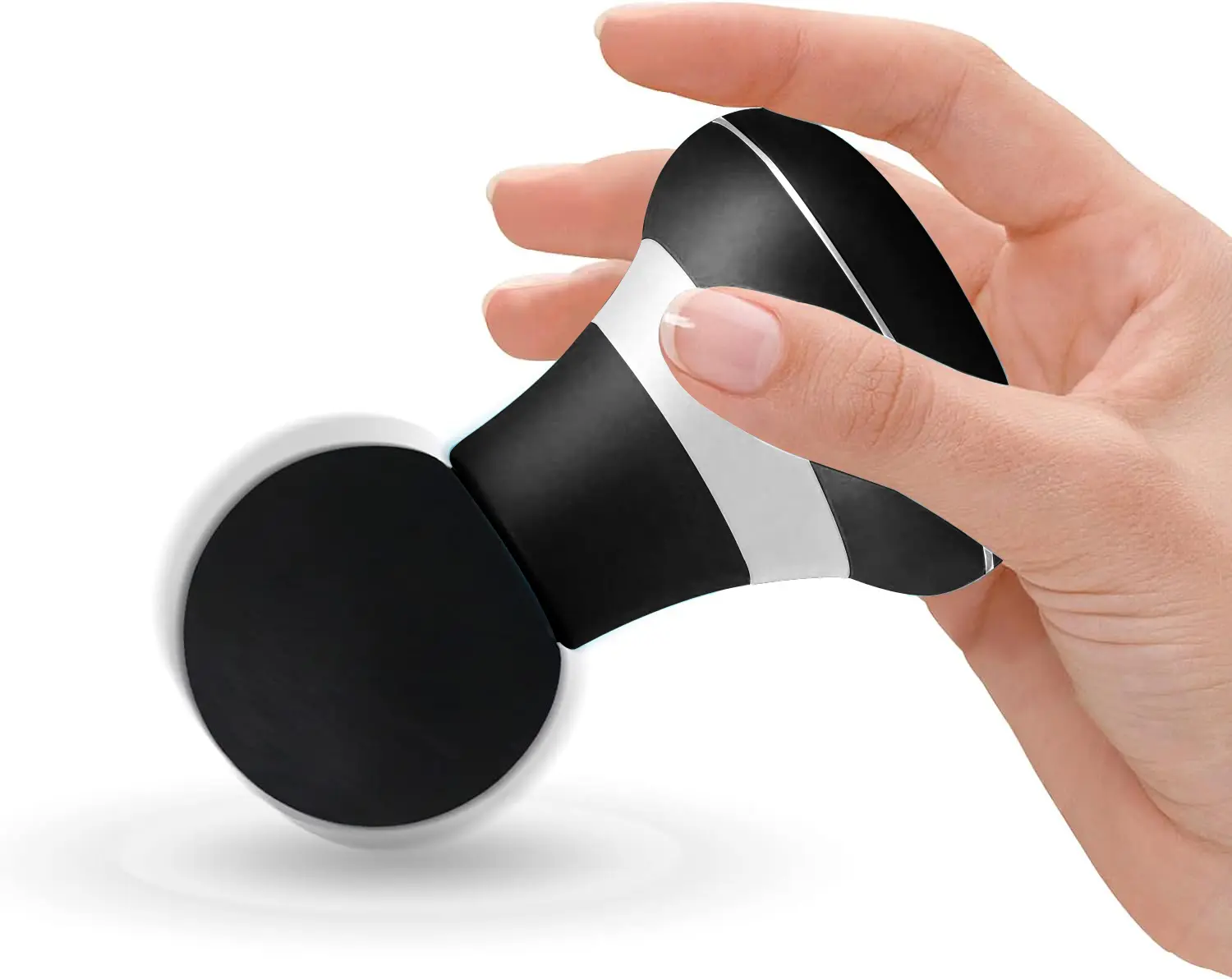 Handheld Vibratory Back Massager - USB-Powered ABS Relaxation Aid for Parents, Youth, 2.0in x 4.5in Palm-Graspable, 6 Vibrating Modes, Silent, Lightweight, Neck, Back, Shoulder, Low Back Pain Relief, Portable Black USB Port Daily Comfort Gift
