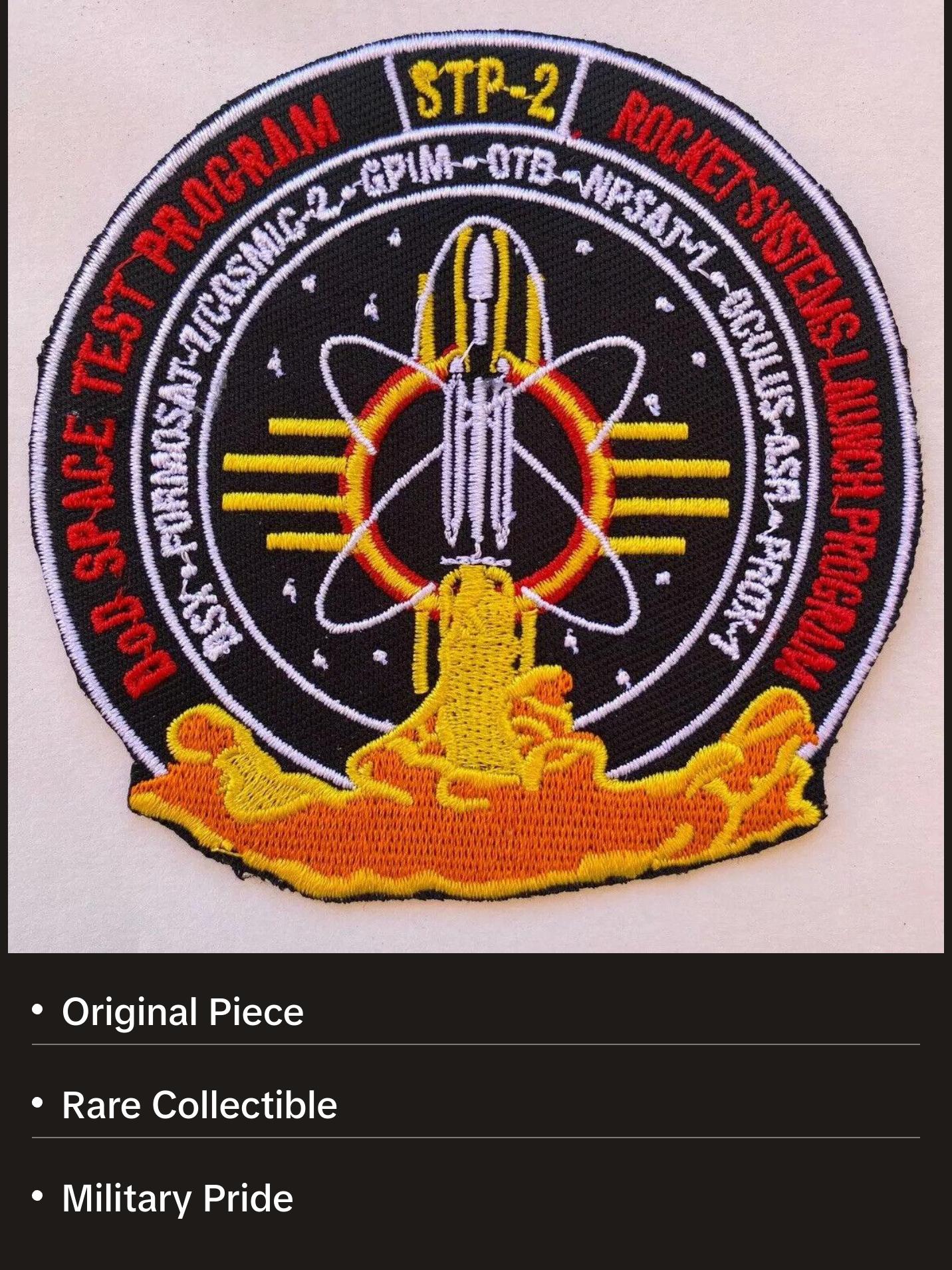 FALCON 9 FORMOSAT-5 SPACEX PATCH 3.5 DOD SPACE TEST PROGRAM MISSION LAUNCH