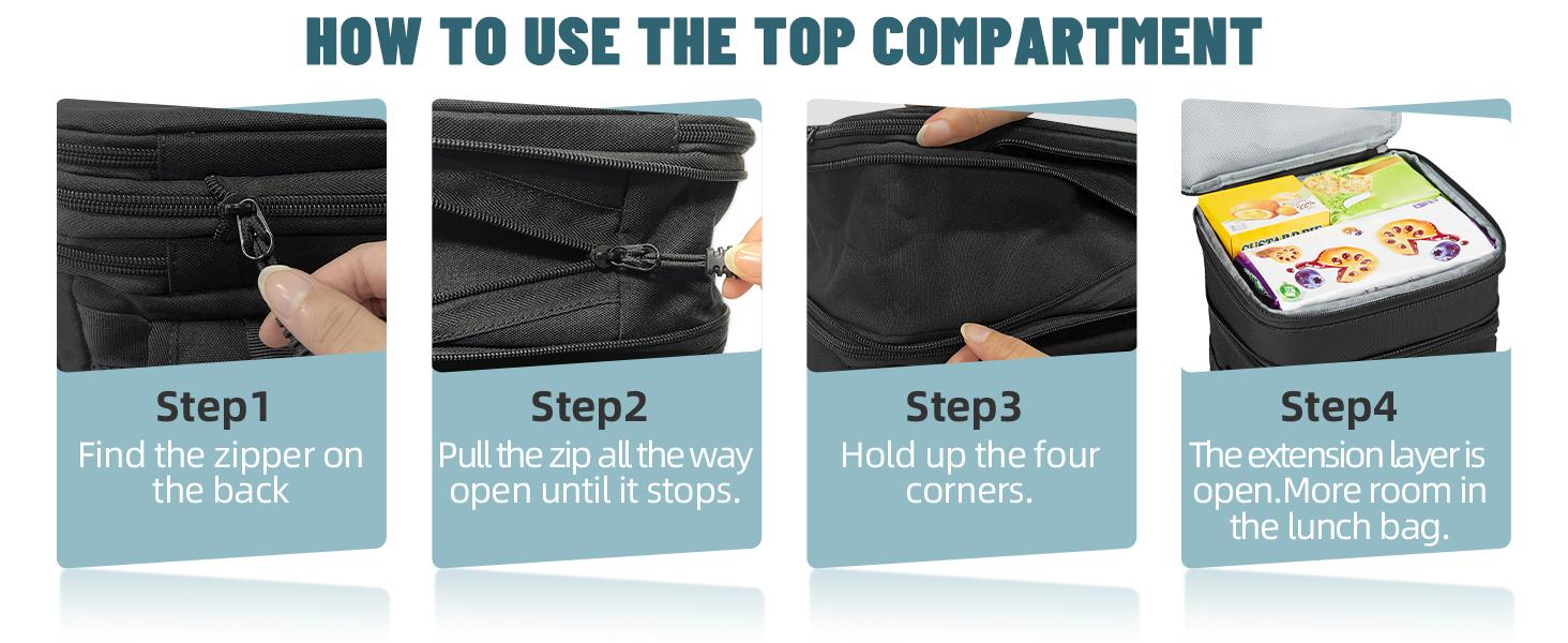 HSHRISH LB01. Large Expandable Insulated Lunch Bags for Men Durable Waterproof Leakproof Tactical Cooler Bag 24 Cans 16 L for Work Beach Picnic Trips