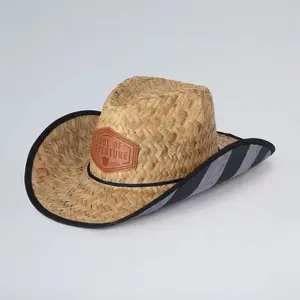 Soul of Adventure American Flag Cowboy Straw Hat for Sun Protection and Outdoor Wear
