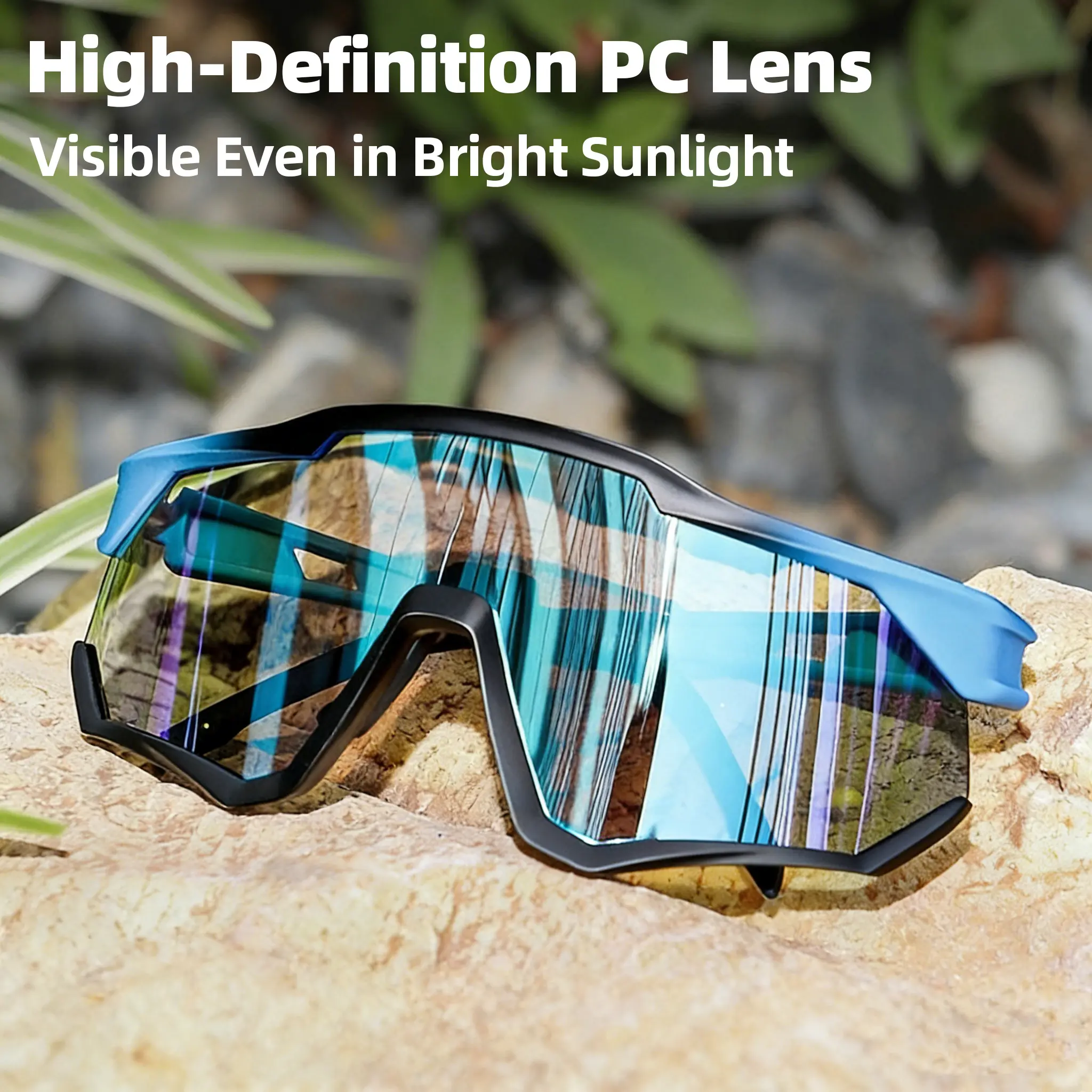 Outdoor Sport Anti-Wind UV Protection Sunglasses for Men, PC Lenses Color-Enhancing Sports Eyewear for Hiking Cycling Climbing, Motocross Goggles for Motorcycle Racing, Mother's Day Gift