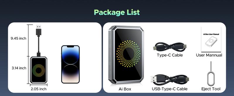 【JumpstartSale】LAMTTO Wired to Wireless Carplay Adapter【Not support for Tesla & BMW】Supports Netflix/Youtube/TikTok APP to Play Video on a Car Screen (Do Not Support Vehicles with Built-in Wireless CarPlay) ,Your Entertainment Co-pilot on the Road!