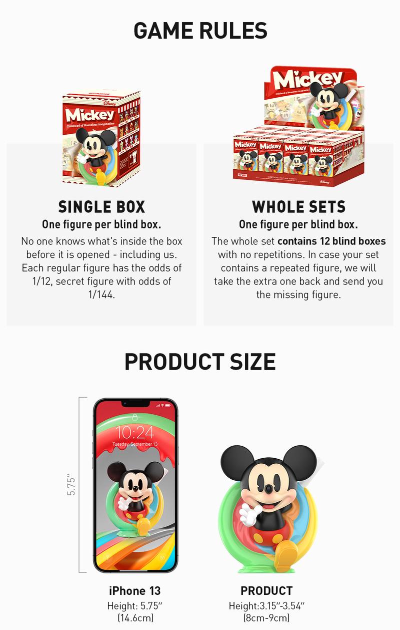 POP MART Disney Mickey Childhood of Boundless Imagination Series Figures