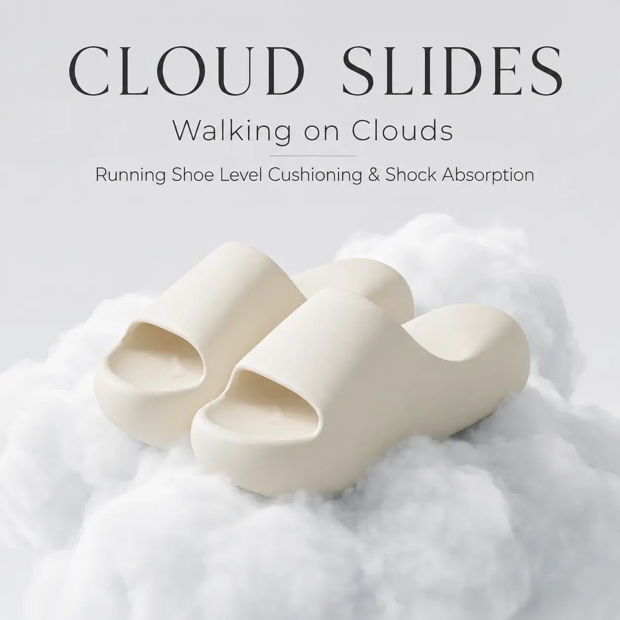 Soft Squishy Foam Waterproof Cloud Platform House Slippers - Slip-On, Shock-Absorbent, Anti-Slip, Lightweight Drainage Slippers for Indoor & Outdoor Bathroom Use