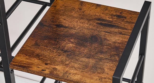 HOOBRO 5 Gallon Water Jug Holder, Water Bottle Holder Organizer with Wooden Top Shelves, Industrial-Style Bottle Storage Rack with Fenced Top, for Home, Office, Rustic Brown and Black