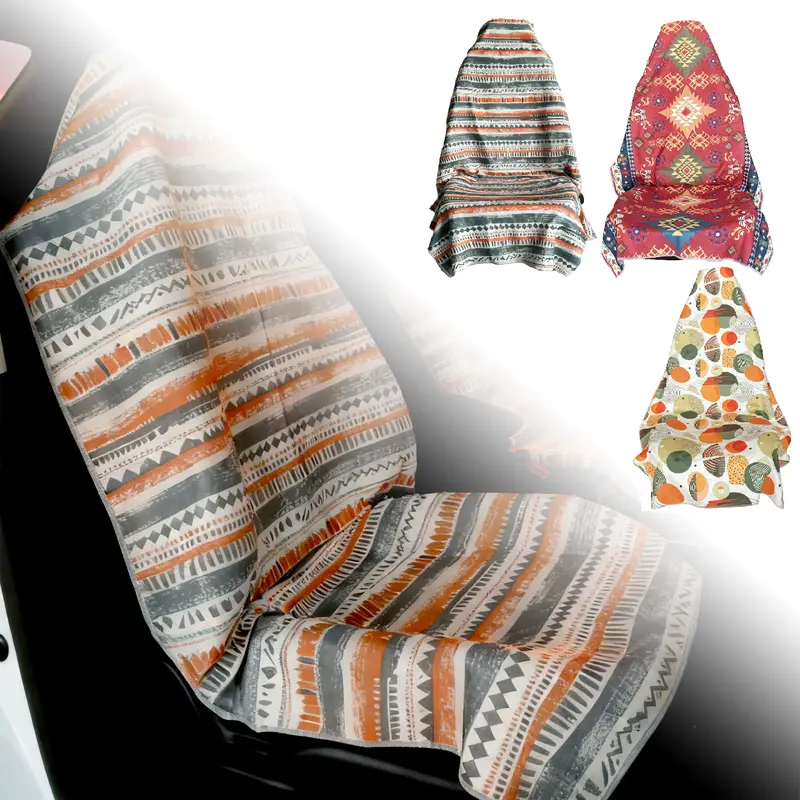 Car Seat Towel Covers Front Seats for Beach Swimming, Sports, Camping,Yoga. Absorb Sweat Easy to Clean, Protect From Damage by Sweat, Pets, and Scratches ( 1 Pcs)