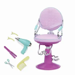 Our Generation Sitting Pretty Salon Chair Hair Styling Accessory Set for 18"