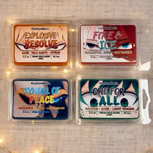 My Hero Academia Inspired Anime Candles - Coconut&Soy Wax - Vegan - Scented - Shoto Todoroki - Katsuki Bakugo - All Might - Midoriya Izuku
