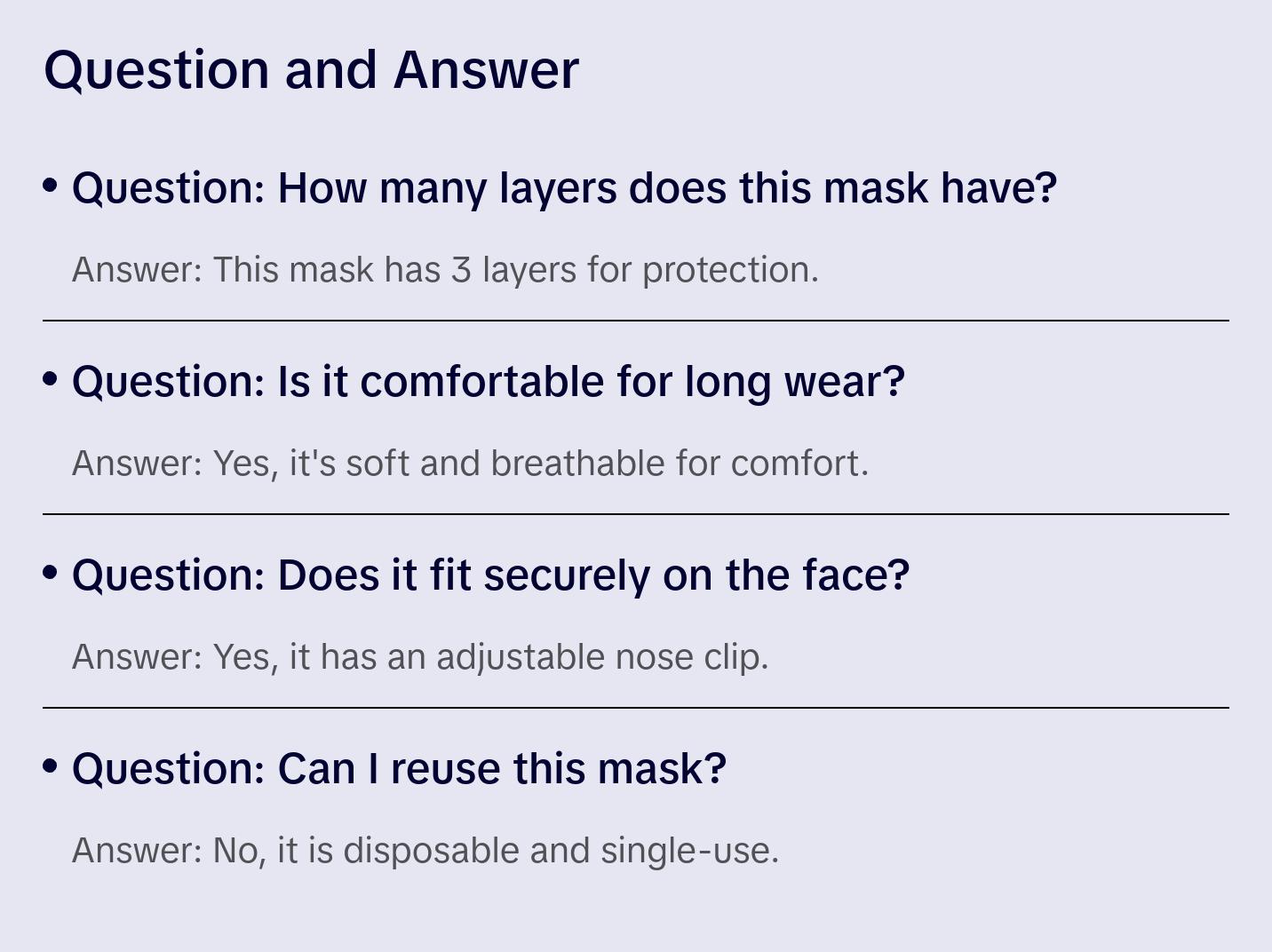 3-Ply Disposable Face Mask