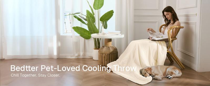 5-Second Cooling Blanket! Summer Ice Silk Cool Blanket, Office Nap & Air-Conditioning Blanket, Machine-Washable Cooling Throw