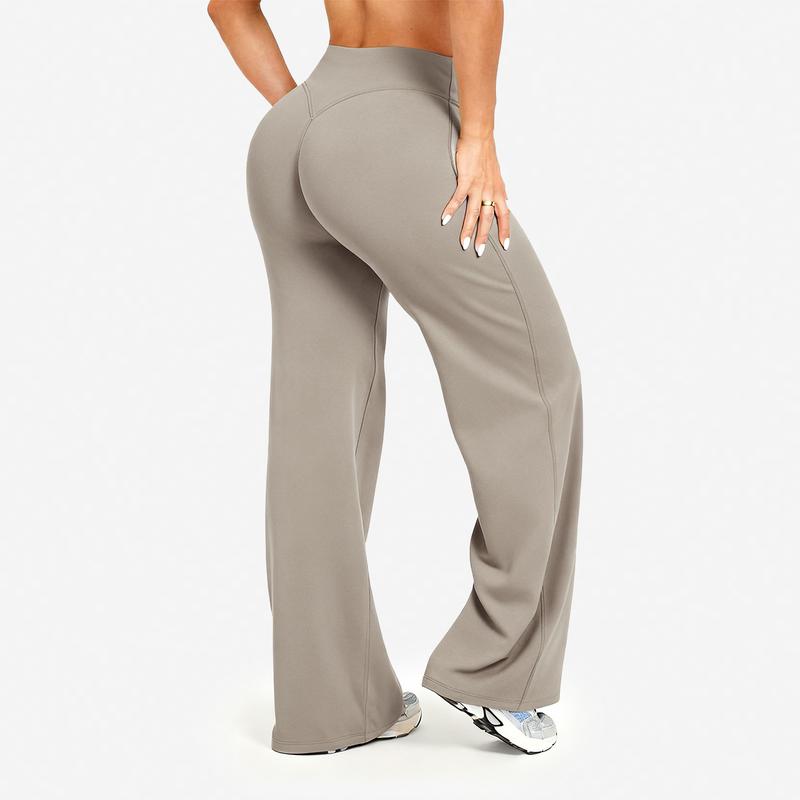 High-Waisted Wide Leg Workout Pants | Flattering Stretch Athleisure Pants for Women