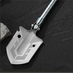 Multi-functional folding shovel, vehicle-mounted multi-functional shovel, portable car camping shovel, multi-functional survival tool. Small outdoor steel shovel, portable shovel, convenient and practical shovel Multipurpose Tool Emergency Tool