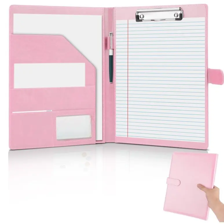 Padfolio Portfolio Binder Clipboard Resume Document Organizer for Office, Conference, Interviews