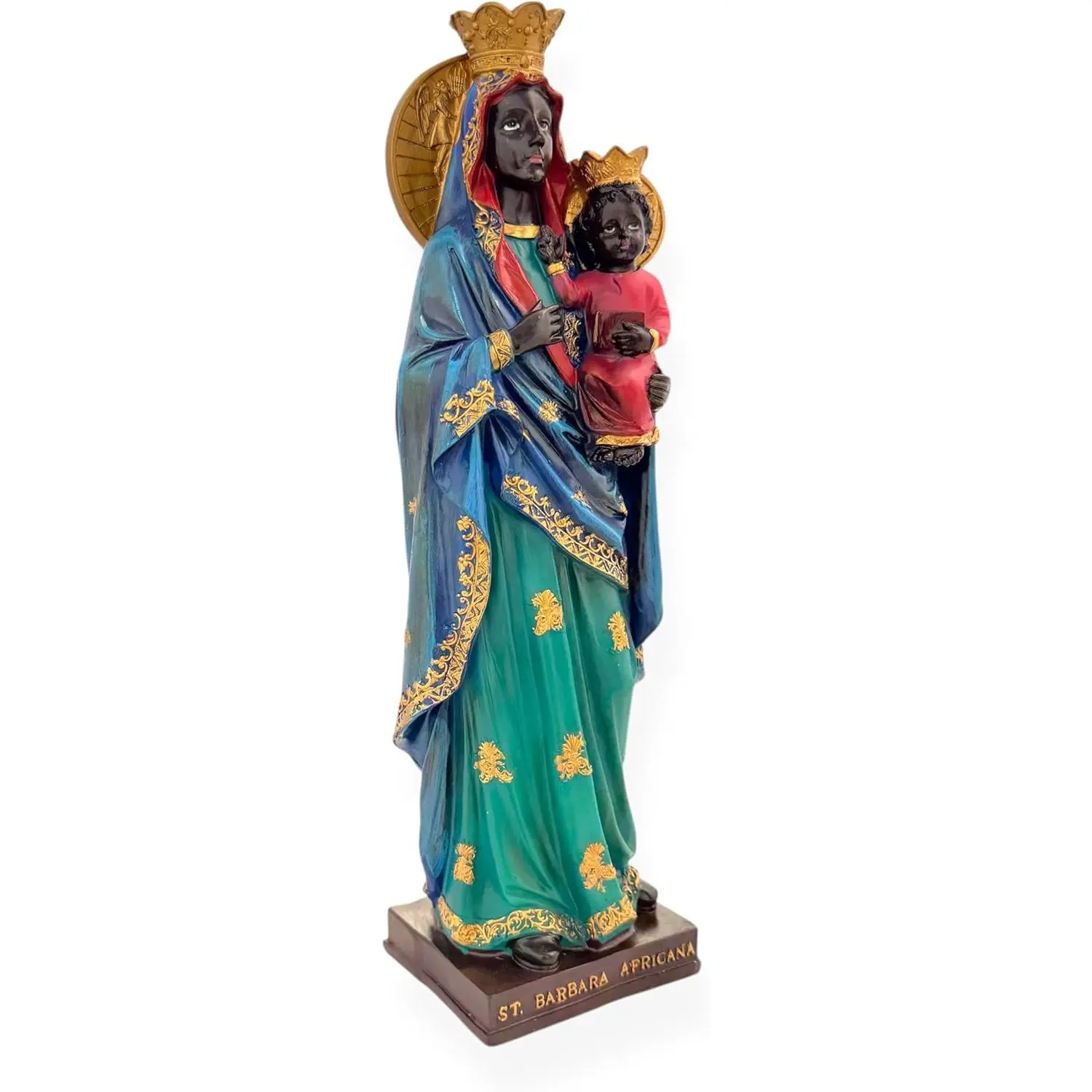 Ezili Danto Statue Erzulie Dantor Lwa Loa Figure 12"  Santa Barbara Africana Vodou Petwo Petro Spirit Lady Czestochowa Voodooo