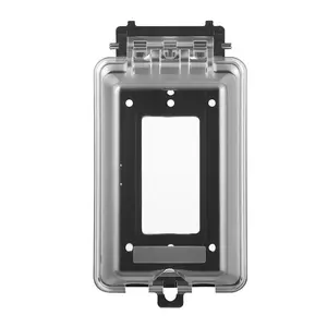 VEVOR Outdoor Outlet Cover, 1-Gang Weatherproof Electrical Outlet Cover with Lockable Design, High-Strength PC Material, 6-in-1 Outside Receptacle Socket, Horizontal/Vertical for Easy Installation