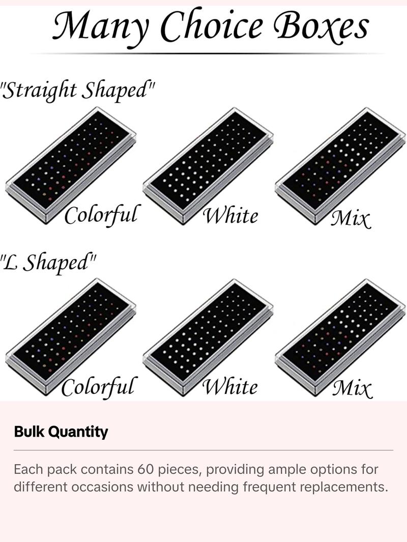 Cute Nose Rings for Women, Surgical Stainless Steel Nose Studs Women Men 20g Small Nose Rings Bone Studs, Hypoallergenic Real Nose Piercings Body Jewelry Bulk Unique Tiny