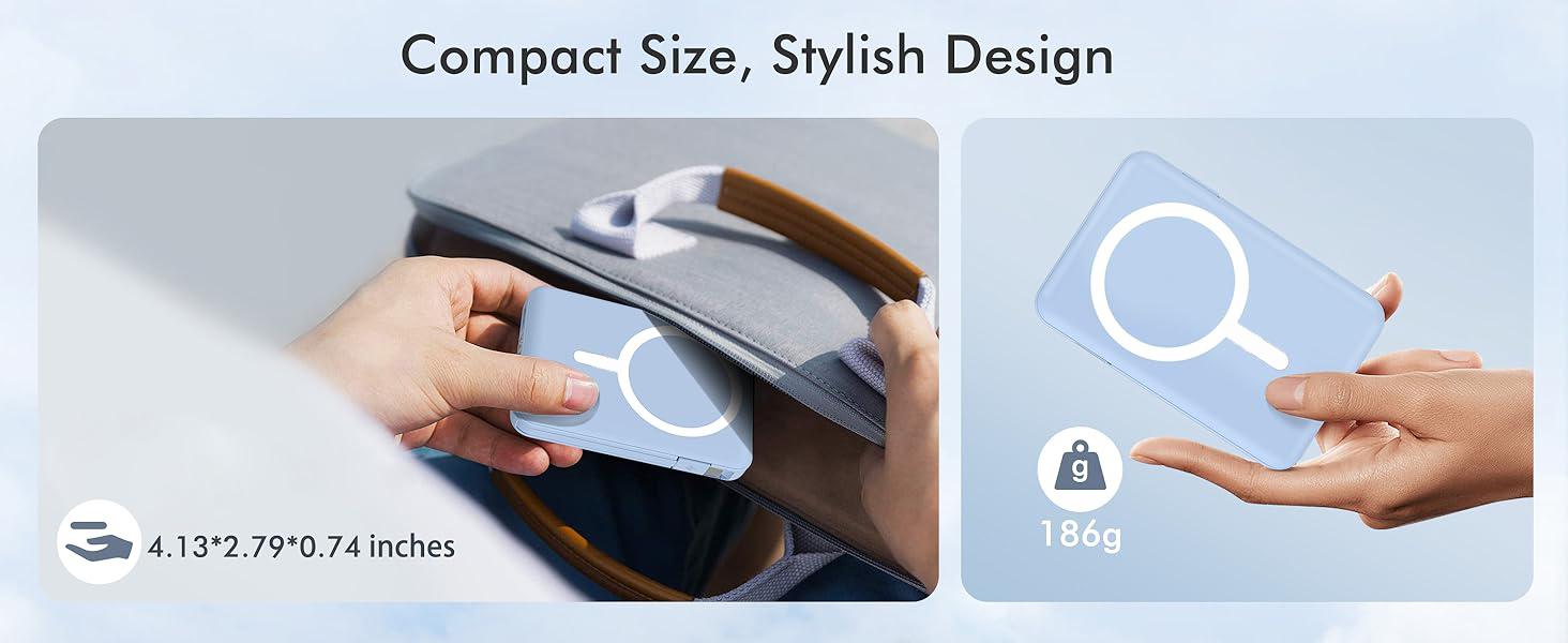 Podoru for iPhone Power Bank, for MagSafe Battery Pack 10000mAh Magnetic Travel Charger Built-in USB-C Lighting Cable for iPhone17/16/15/14/13/12 Series Podoru for iPhone Power Bank, for MagSafe Battery Pack 10000mAh Magnetic Travel Charger Built-in USB-C Lighting Cable for iPhone17/16/15/14/13/12 Series