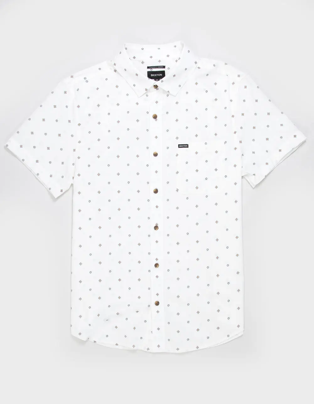 BRIXTON Coastal Print Mens Button Up Shirt