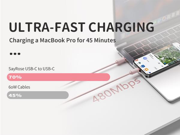 Data cable Universal Type-C Compatibility, Fast Charging & Data Sync Magnetic Adsorption, Anti-Loose & Port Scratch Protection Built-in Dust Cap, Dust/Water Resistant, Anti-Oxidation Flexible & Anti-Break Aesthetic